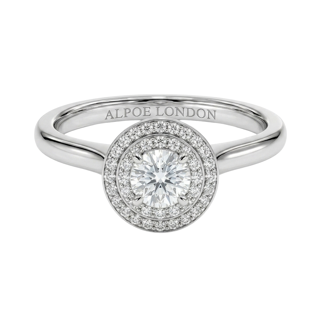 Double Halo engagement ring