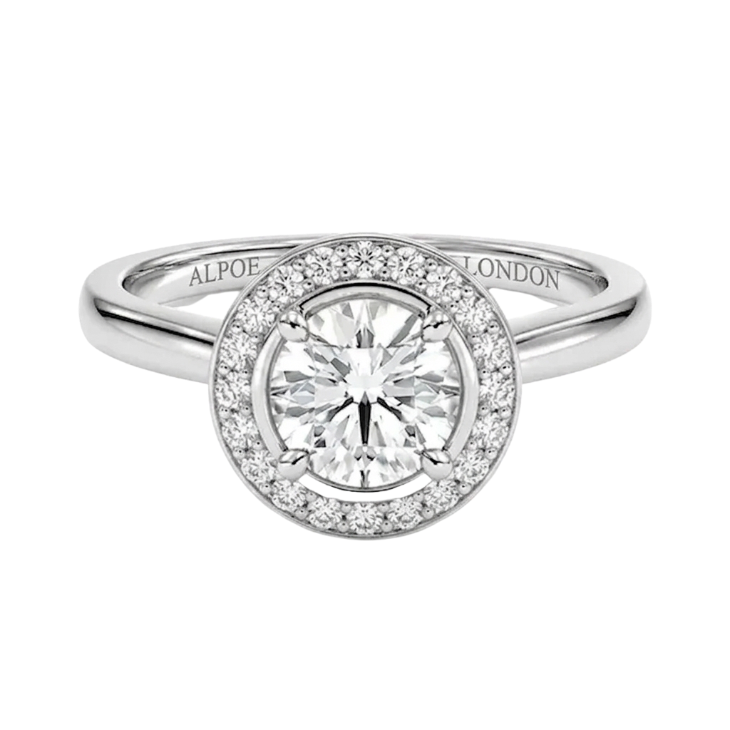 Halo engagement ring