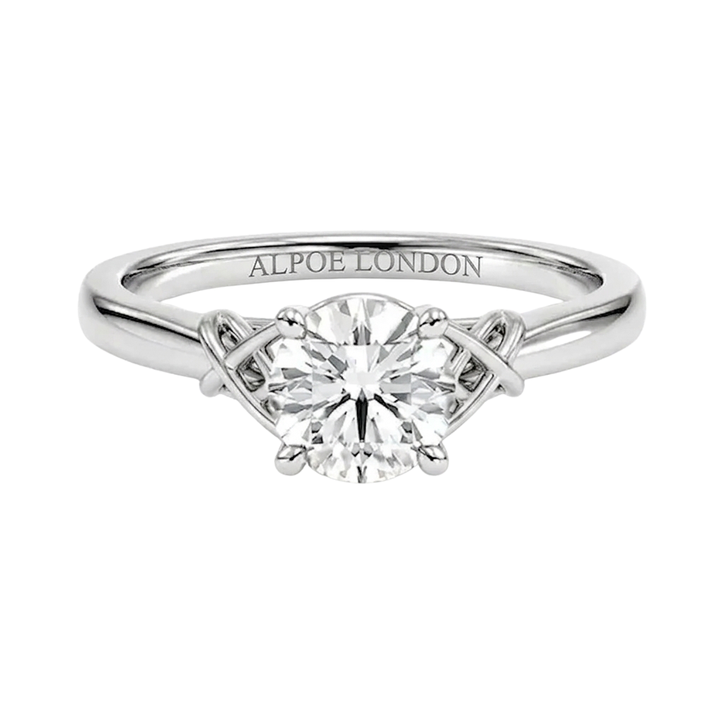 Trellis engagement ring